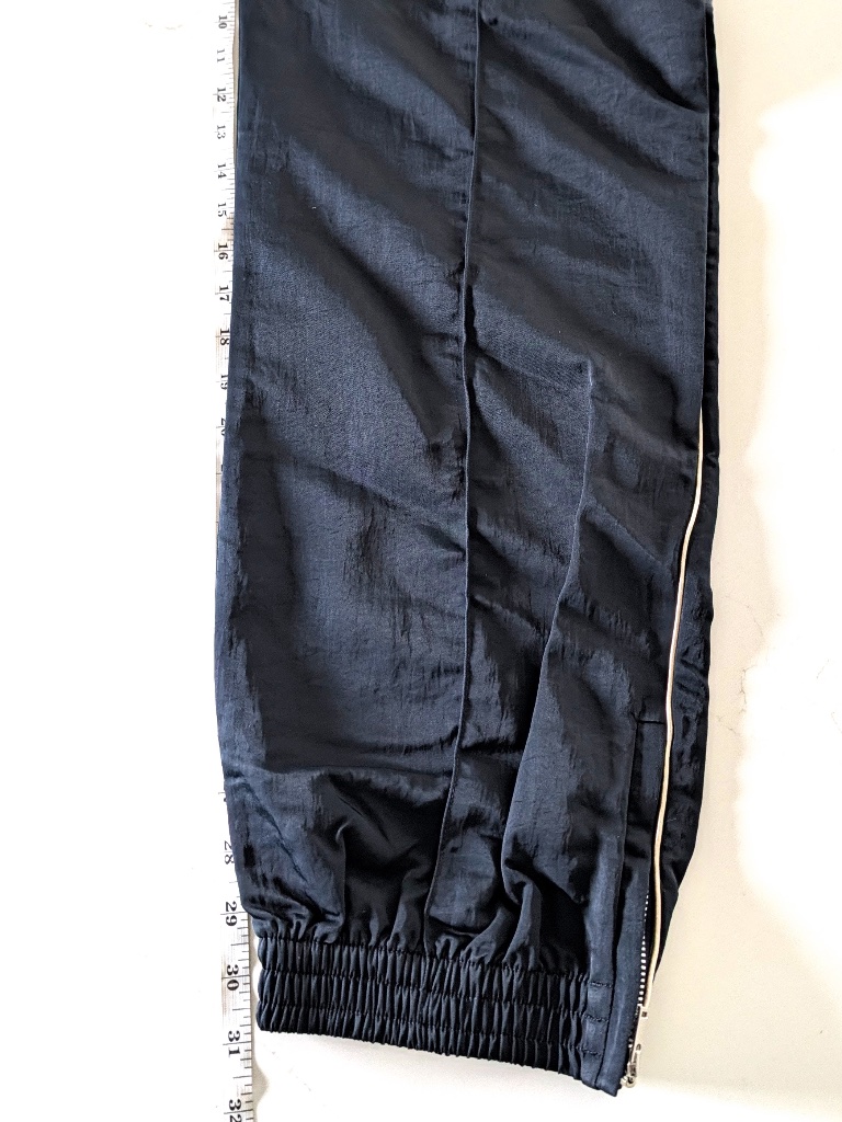 Wales Bonner Guide Track Pants L Navy Taslan Gaberdine Pintuck Zipped Cuffs Nwt — image 7 of 8